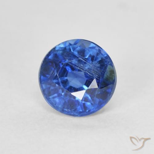 Cianite Blu navy chiaro naturale da 0.82 ct, Rotondo, SI