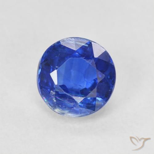 0.83ct Naturale vero blu Cianite, Rotondo, SI