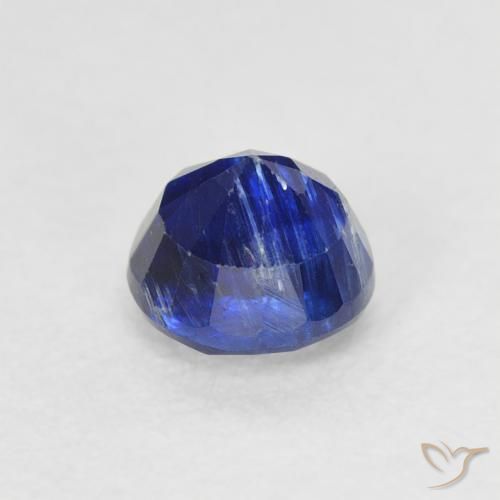 Cianite Blu scuro naturale da 0.80 ct, Rotondo, SI