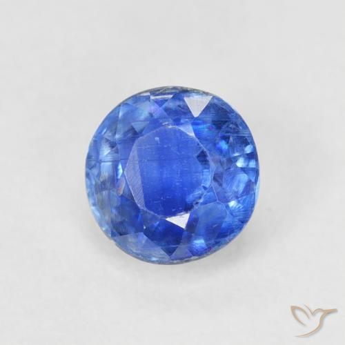Cianite Blu acceso naturale da 0.82 ct, Rotondo, SI