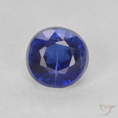 0.51ct Naturale Blu reale Cianite, Rotondo, SI