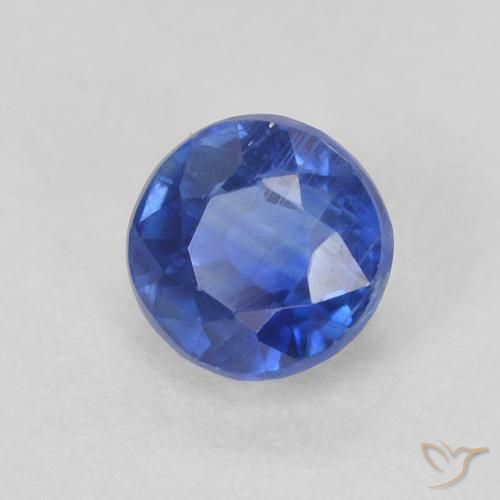 Cianite Blu scuro naturale da 0.49 ct, Rotondo, SI