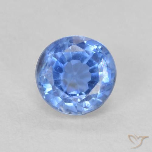 0.43ct Naturale Bambina blu Cianite, Rotondo, VS-SI