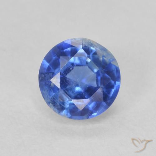 0.42ct Naturale Blu medio Cianite, Rotondo, SI