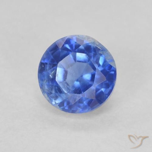 Cianite Blu medio naturale da 0.42 ct, Rotondo, SI