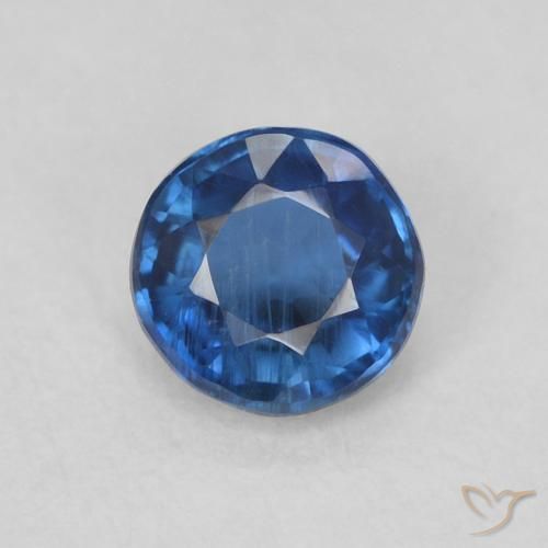 0.36ct Naturale Blu navy Cianite, Rotondo, SI