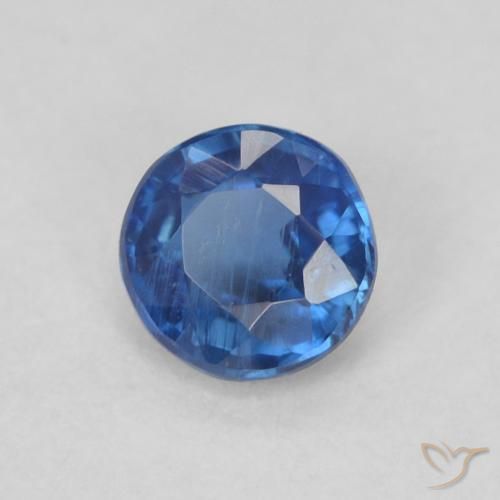 Cianite Blu navy naturale da 0.36 ct, Rotondo, SI