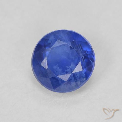 0.39ct Naturale Blu scuro Cianite, Rotondo, SI