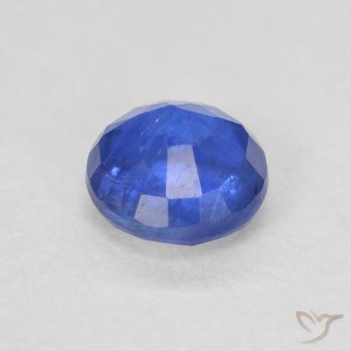 Cianite Blu scuro naturale da 0.39 ct, Rotondo, SI