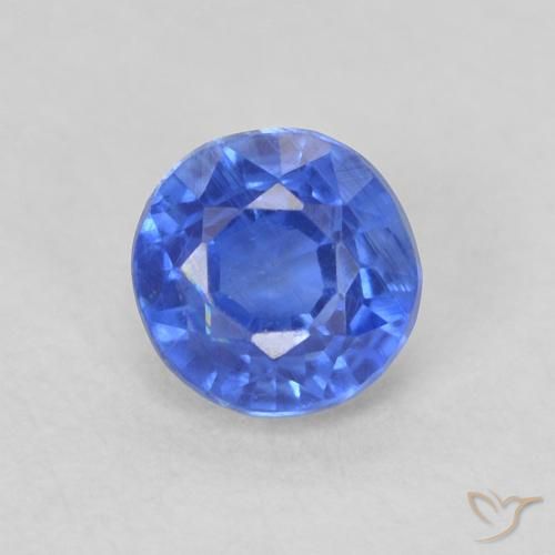 0.44ct Naturale Blu profondo azzurro Cianite, Rotondo, SI