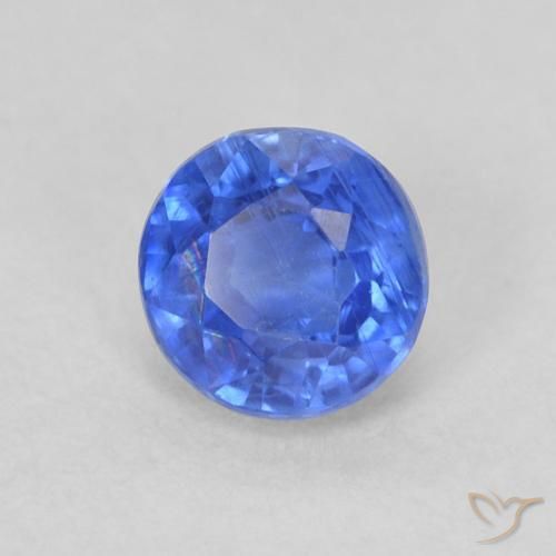 Cianite Blu profondo azzurro naturale da 0.44 ct, Rotondo, SI