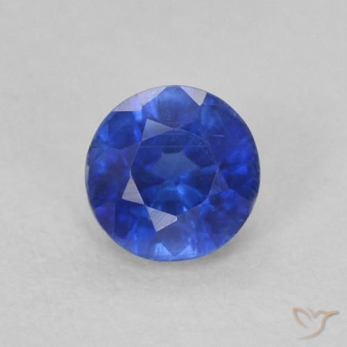 0.38ct Naturale Blu profondo azzurro Cianite, Rotondo, VS-SI