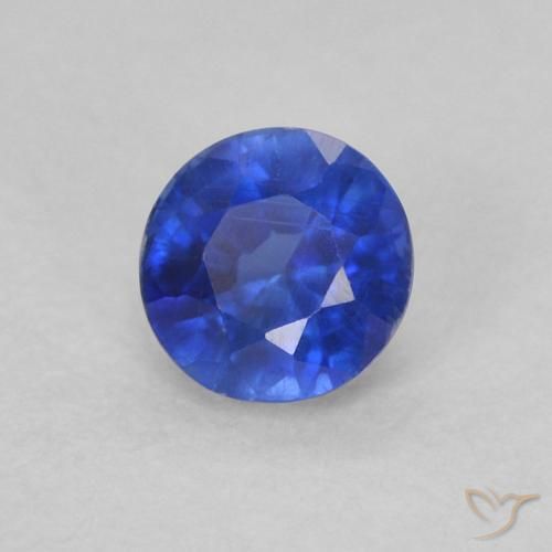 Cianite Blu profondo azzurro naturale da 0.38 ct, Rotondo, VS-SI