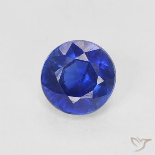 0.43ct Naturale Blu navy Cianite, Rotondo, VS-SI