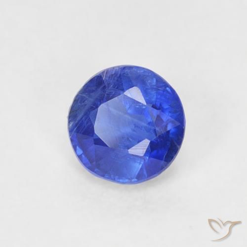 Cianite Blu navy naturale da 0.41 ct, Rotondo, VS-SI