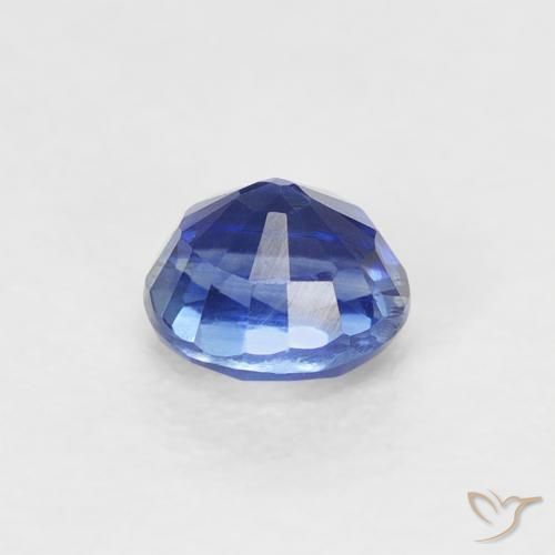 Cianite Blu Navy Intenso naturale da 0.45 ct, Rotondo, VS-SI