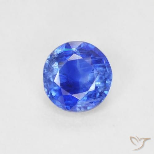 0.32ct Naturale Blu profondo azzurro Cianite, Rotondo, VS-SI