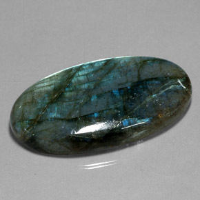 Labradorite naturale multicolore da 47,29 ct, trasparente, trasparente/traslucido
