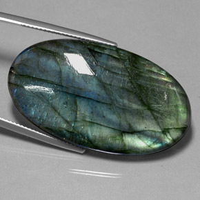 Labradorite naturale multicolore da 47,29 ct, trasparente, trasparente/traslucido