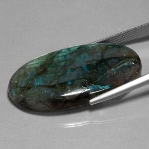 Labradorite naturale multicolore da 47,29 ct, trasparente, trasparente/traslucido