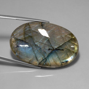 Labradorite naturale multicolore da 72,08 ct, trasparente, trasparente/traslucido