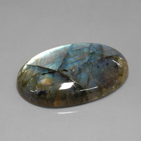 Labradorite naturale multicolore da 72,08 ct, trasparente, trasparente/traslucido
