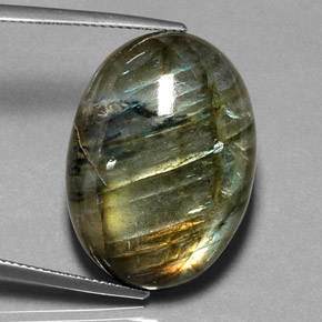 Labradorite naturale multicolore da 32,58 ct, trasparente, trasparente/traslucido