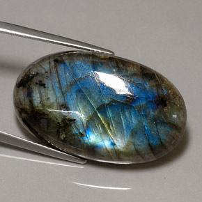 Labradorite naturale multicolore da 31,68 ct, trasparente, trasparente/traslucido