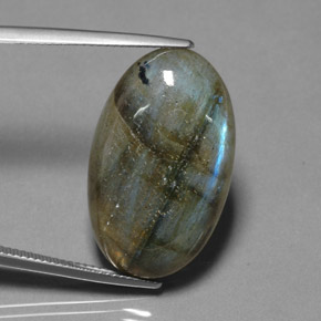 Labradorite naturale multicolore da 22,69 ct, trasparente, trasparente/traslucido