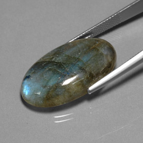 Labradorite naturale multicolore da 22,69 ct, trasparente, trasparente/traslucido