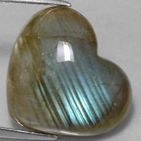 Labradorite Multicolore naturale da 12.26 ct, Trasparente, Trasparente/Traslucido