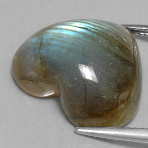 Labradorite Multicolore naturale da 12.26 ct, Trasparente, Trasparente/Traslucido