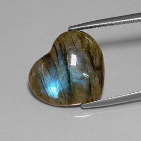 Labradorite naturale multicolore da 9,11 ct, trasparente, trasparente/traslucido