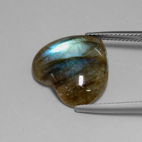 Labradorite naturale multicolore da 9,11 ct, trasparente, trasparente/traslucido