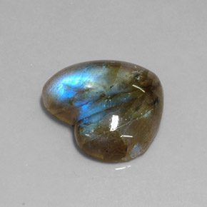 Labradorite naturale multicolore da 10,21 ct, trasparente, trasparente/traslucido