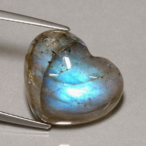 Labradorite naturale multicolore da 9,60 ct, trasparente, trasparente/traslucido
