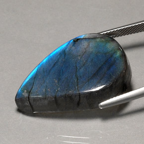 Labradorite naturale multicolore da 33,42 ct, trasparente, trasparente/traslucido