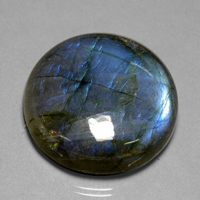 Labradorite Multicolore naturale da 67.70 ct, Taglio rotondo, Traslucido