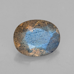 Labradorite naturale multicolore da 1,02 ct, trasparente, trasparente/traslucido