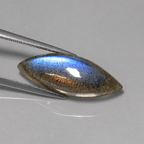 Labradorite Multicolore naturale da 7.01 ct, Taglio marquise, Traslucido