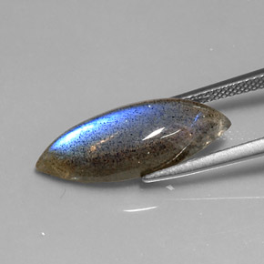 Labradorite Multicolore naturale da 7.01 ct, Taglio marquise, Traslucido