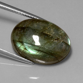 Labradorite multicolore naturale da 12,73 ct, trasparente, trasparente/traslucido