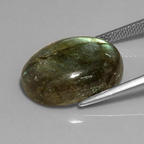 Labradorite multicolore naturale da 12,73 ct, trasparente, trasparente/traslucido