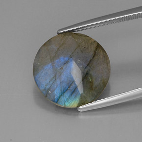 Labradorite Multicolore naturale da 9.11 ct, Trasparente, Trasparente/Traslucido