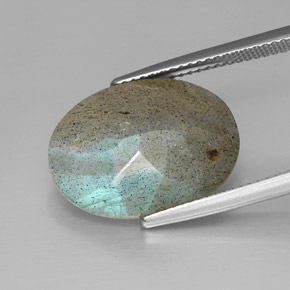 Labradorite Multicolore naturale da 10.56 ct, Taglio ovale, Opaco