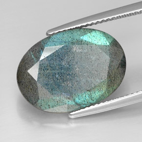 Labradorite Multicolore naturale da 11.74 ct, Taglio ovale, Opaco