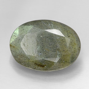 Labradorite naturale multicolore da 13,18 ct, taglio ovale, opaco