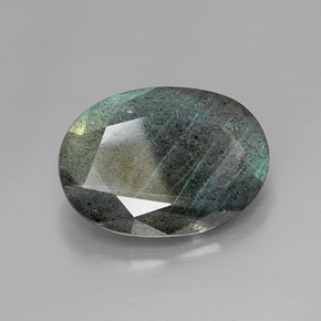 Labradorite naturale multicolore da 10,03 ct, taglio ovale, opaco