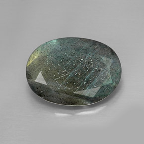 Labradorite naturale multicolore da 10,03 ct, taglio ovale, opaco