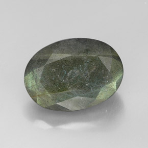 Labradorite naturale multicolore da 13,04 ct, taglio ovale, opaco